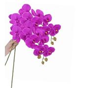 2 Pcs Orchid Stems Artificial Flowers Real Touch Latex Phalaenopsis 38 Inch Artificial Orchid Branches for Vase Wedding Party Home Garden Decor,Purple