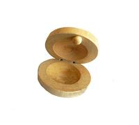 2 Pcs Orff Wooden Castanets Rhythmic Castanets Percussion Musical Instruments for Baby Early Learning Education Practical And Practical Specialty Dexterity