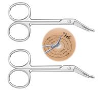 2 Pcs Ostomy Scissors, 4.4 X 2 Inch Stainless Steel Curved Scissors for Ostomy Care, Colostomy, Ileostomy