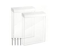2 Pcs Outdoor Brochure Holder 8.5 X 11 Inch Waterproof Acrylic Wall Mount Literature Box Dispenser with Lid