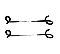 2 Pcs Outdoor Two Way Camp Hook Tent Light Hook for Lantern Hanging | Stainless Steel, Anti Slip Grip Ends, Black Finish, for Tents, Bottles and Bags Outdoors