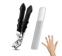 2 PCS Outfany Clipmaster Pro Nail Cutter Ergonomic Angled Head Senior Toenail Clipper, Toe Nail Clippers for Thick Nails, Thick Toenails Clip Wide Jaw Opening Slanted Nail Clippers for Men Women