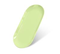 2 Pcs Oval Plastic Tray Waterproof and Drop Proof, Decorative Storage Organizer 23cm X 9.5cm Suitable for Bathroom Kitchen Dresser Toilet Jewelry Storage, Green