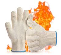 2 Pcs Oven Gloves Heat,Baking Gloves Grill Gloves with Fingers,Resistant Hot Surface Handler Oven Mitts,Heat Resistant OvenGloves,Non-Slip&Reusable Kitchen OvenGloves for Cooking,Baking,Grilling