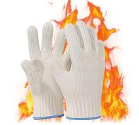 2 Pcs Oven Gloves Heat, Oven Gloves with Fingers Heat Resistant Gloves Air Fryer Gloves Oven Mitts Double-layer Heat Proof Gloves Non-Slip Reusable Kitchen Oven Gloves for BBQ Cooking Baking Grilling