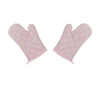 2 Pcs Oven Gloves, Heat Resistant Kitchen Baking Mitts with Hanging Loop, Non-Slip Cooking Gloves for Grilling Microwave Pizza - Pink