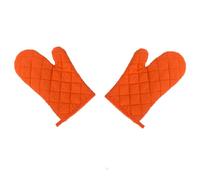2 Pcs Oven Gloves, Heat Resistant Kitchen Baking Mitts with Hanging Loop, Non-Slip Cooking Gloves for Grilling Microwave Pizza - Orange