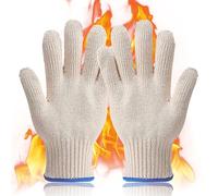 2 Pcs Oven Gloves Heat Resistant, Non-Slip Oven Gloves with Fingerss, Resistant Hot Surface Handler Oven-Mitts, Reusable Baking Glove, Kitchen OvenGloves for BBQ Cooking,Baking,Grilling