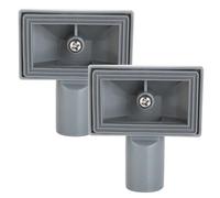 2 Pcs Overflow Head Sink Rectangle Interface Sink Overflow Cover Durable Overflow Square Interface Kitchen Sink Overflow Suitable for Bathroom Kitchen Vanity Artistic Basin