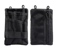 2 Pcs Oxford Cloth Tool Waist Bag, Small Tool Pouch with Multiple Pockets, Zipper, Front Tool Loops, and Shoulder Strap, Slim Organizer for Easy Carry, 3.7 x 5.7 in / 9.4 x 14.5 cm