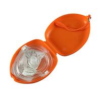 2 Pcs/pack Box CPR breathing the mask should be silicone heart and lung recovery tool first aid care supplies Orange