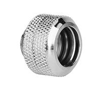 2 Pcs/Pack Water Cooling Compression Fitting with Three-layer Sealing Rings for Rigid Acrylic Tube OD 14mm - Black, White, Sliver (Silver)