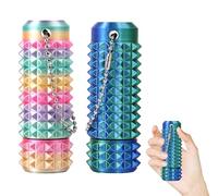 2 Pcs Pain Stimming Fidgets, Spiky Grippie Stim Keychain, Spiky Fidget Keychain, Stimming Sensory Toys for Relaxation, Silent Novelty Small Stress Relief Gifts for Adults Friends Coworkers