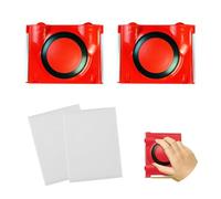 2 Pcs Paint Edger Tool Set, Red, Multifunctional, Cutting in Tools for Painting, Round Handle Design - Includes 2 Replacement Pads