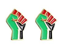 2 Pcs Palestine Flag Pin Badge,Palestinian Flag Brooch,Palestine Flag Support Armband,Mini Patriotic Palestine Enamel Badge