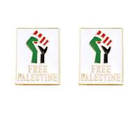 2 Pcs Palestine Flag Pin Badge,Palestinian Flag Brooch,Palestine Flag Support Armband,Mini Patriotic Palestine Enamel Badge
