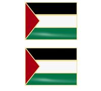 2 Pcs Palestine Flag Pin Badge,Palestinian Flag Brooch,Palestine Flag Support Badge Armband,Mini Patriotic Palestine Enamel