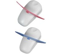 2 Pcs Paper Holder Stand, Desktop Document Holder with Anti Slip Base, 3.7 x 2 in / 9.5 x 5 cm, Red and Blue Paper Clipper for Home, Office, Typing Paper Holder, Copy Stand