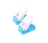 2 Pcs Paper Punch Stamp Punch Square Hole Punches 1" Square & 1x0.8 Inch Rectangular Postage Stamps Shape Puncher