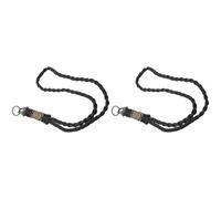 2 Pcs Paracord Lanyards with Eagle Buckle, Black 21.7 in / 55 cm Woven Paracord Keychain Lanyard for ID Badges, Keys, Outdoor Use, Patriotic US Flag Badge, Easy Carry for Daily Use