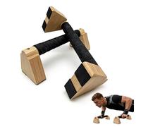 2 Pcs Parallettes,Calisthenics Equipment,Wood Push Up Bars Handles,Load Capacity 400kg, Wooden Parallettes for Fitness, Gymnastics, Aerobics, Bodybuilding