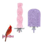2 PCS Parrot Perch Set, Wavy Claw Grinding Stick with Ice Cream Budgie Perch, Bird Perches for Cage for Beak and Claw Care, Small Pet Perches for Parrots Budgies