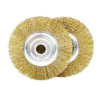 2 pcs Patio Cleaner Wire Brush for Ryobi, Wire Wheel Brush Weed 115mm, Wire Brush Replacement Heads High-Density Steel Wheel Cleaning Brush for Rust Removal, Drill for Angle Grinder, Trimmer