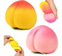 2 PCS Peach Squishy, Slow Rising Squishies Stress Balls, Squeezy Squishy