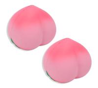 2 PCS Peach Stress Balls Fruit Squeeze Toy Stress Hand Toys Simulation Fruit Stress Relief Balls Pink Peach Ball Fruit Stress Dough Ball Peach Toys