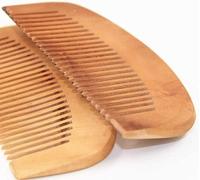 2 Pcs Peach Wood Wooden Comb Anti-Static Comb Close Tooth Hair Care Styling Tools