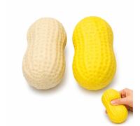 2 PCS Peanut Squishy,Beige And Yellow Fixed Color Set, Textured Stress Balls for Emotion Relief, Soft Squeeze Sensory Calming Tools, Portable Focus Tools for Peoples