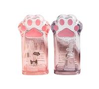 2 Pcs Pencil Sharpeners Manual Pen Rotators Creative Cat Paw Stationery Supplies for School Student Kids Adult(Random Color)