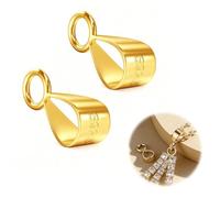 2 Pcs Pendant Clasp for Necklace，Necklace Pendant Clasp，Jewelry Making Components，Jewelry Making Jump Rings，Bracelet Components (2Pcs God)