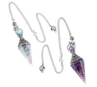 2 Pcs Pendulum, Pendulum Crystal, Crystal Pendulum, Aquamarine Crystal, Amethyst Crystal, Pendulum Board, Ideal for Energy Workers & Holistic Wellness Seekers