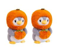 2 Pcs Penguin Plush Toys, Soft Cotton Stuffed Doll Plushie, Cute Animal Squishy Cuddly Toys Hugging Plushies for Sleeping, Stress Relief, Relaxation, Home Decor & Gifts for Kids Adults (Style 2)