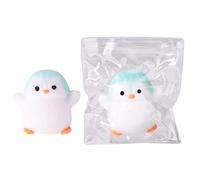 2 Pcs Penguin Squeeze Cute Sensory Toys, Squishy Penguin Stress Toy TPR Animal Shaped Novelty Toys for Christmas Birthday Gift Decoration(Blue and White)