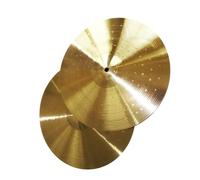 2 Pcs Percussion Instrument Drum Set 14 Inch Hi-hat Cymbals Golden Alloy Cymbals For Professional Drummer Cymbal Set