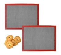 2 Pcs Perforated Silicone Baking Mats 15.7"*11.7" Silicone Baking Sheet Reusable Cooking Mat Breathable Mesh Cookie Mat for Cookies, Bread and Pastry, Bakings Supplies for Oven
