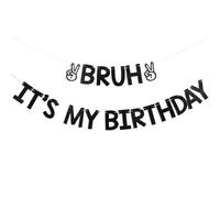 2 Pcs Personalised Birthday Banners,Boy Decorations Happy Sign Door Banner Black Baddie Shawty Funny Happyness Bruh Decor Party Supplies Stitch Cards Fun Gifts Hip Hop Cool Cowboy,for Boys Man Firends