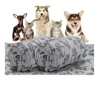 2 Pcs Pet Blanket Washable Fleece Blankets Dog Blanket Cat Blanket for Small Medium Dogs Cats Fluffy Pet Throw Blanket for Sofa Bed Protector (Grey)