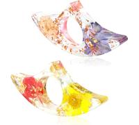 2 Pcs PET Book Page Holder, Thumb Book Page Holder Light Weight Books Opener Dried Flower Bookmark Reading Accessories for Readers Books Lovers Bookworm Bookmarks