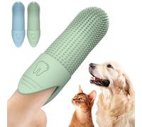 2 Pcs Pet Cat Dog Finger Toothbrush, Remove Plaque & Tartar Fights Bad Breath, Puppy Toothbrush 360° Bristles, Cat Dog Teeth Cleaning Products