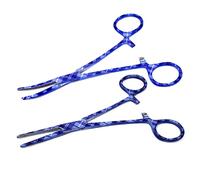 2 Pcs Pet Groomer Dog/Cat Hemostat Forceps 5.5" Hair Puller with STR + CRV Serrated Tips Ear Care Multipurpose Ratchet Locking Clamps Made of Stainless Steel Pulls Nose Furs, Paws Pink (Design #16)