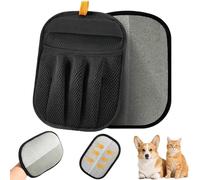 2 Pcs Pet Hair Removal Glove Double-Sided Five-Finger Reusable Electrostatic Grooming Gloves Grooming Remover Glove for Dogs & Cats Pet Hair Remover Tool for Clothes, Bed, Couch, Carpets, Car Seat