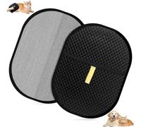 2 Pcs Pet Hair Removal Glove, Reusable Electrostatic Cat Washing Gloves, Washable Double-Sided Dog Hair Grooming Mitt, Versatile Remover Tool for Pet Deshedding, Carpet, Bed, Couch, Sheets, Clothes