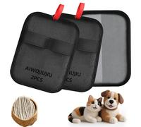 2 Pcs Pet Hair Removal Glove - Upgraded Electrostatic Pet Hair Remover Gloves for Cats & Dogs, Reusable & Washable Magic Brush Pet Hair Removal Tool for Carpet, Couch, Clothing, Curtain, Car Seat