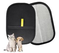 2 Pcs Pet Hair Remover Glove for Cats & Dogs, Electrostatic Pet Hair Removal Gloves, Reusable Pet Hair Remover Tool for Furniture, Couch, Carpet, Car Seat, Curtains & Clothing (2)