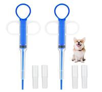 2 Pcs Pet Pill Dispenser Pill Gun Dispenser Shooter,Pet Pill Dispenser for Small Cats Dogs,Pet Medicine Syringe Feeding Tool Soft Tip Tablet Syringe Pusher for Feeding Accessories