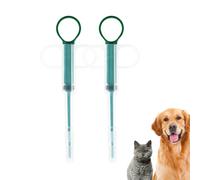 2 Pcs Pet Pill Plunger Popper for Small Cats Dogs Pill Gun Dispenser Shooter Pet Piller Soft Tip Tablet Syringe Pusher Animal Medicine Feeder for Feeding Accessories Cat Pill Popper-Green