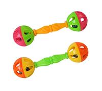 2 Pcs Pet Toys Interactive Colorful Ball with Bells Toy for Birds Parrots Budgies Cockatiels Bird House Feeders for Outside Squirrel Resistant